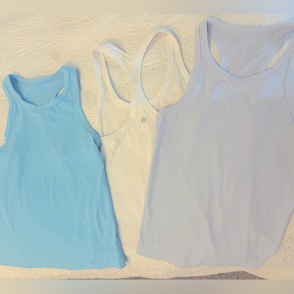Set of Three align lululemon waist length Racerback Tanks